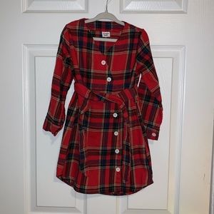 Toddler Girl Plaid Button-down Dress